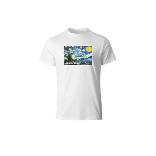 T Shirt Van Gogh Sterrennacht Wit XXL (Men)
