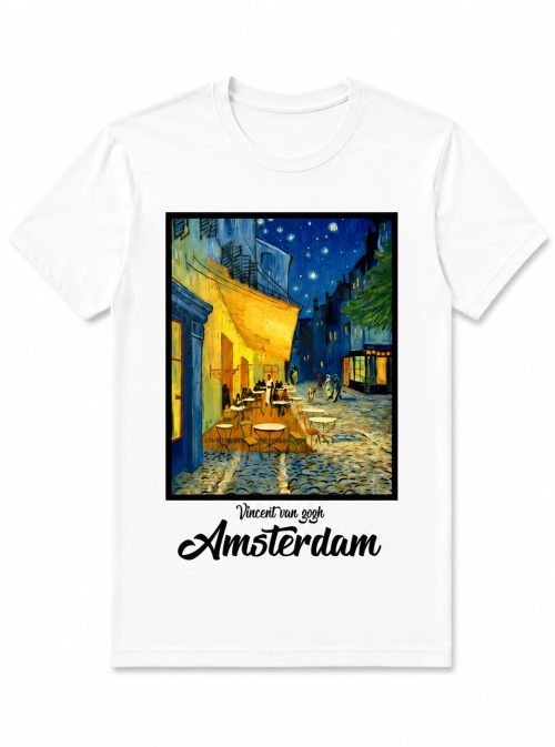 T Shirt Van Gogh Cafe in Arles Wit (Men)