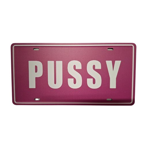License Plate 53 Pink Pussy