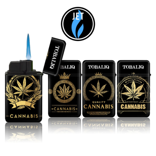 Toballic Jetflame Aanstekers Gold Cannabis - Afbeelding 2